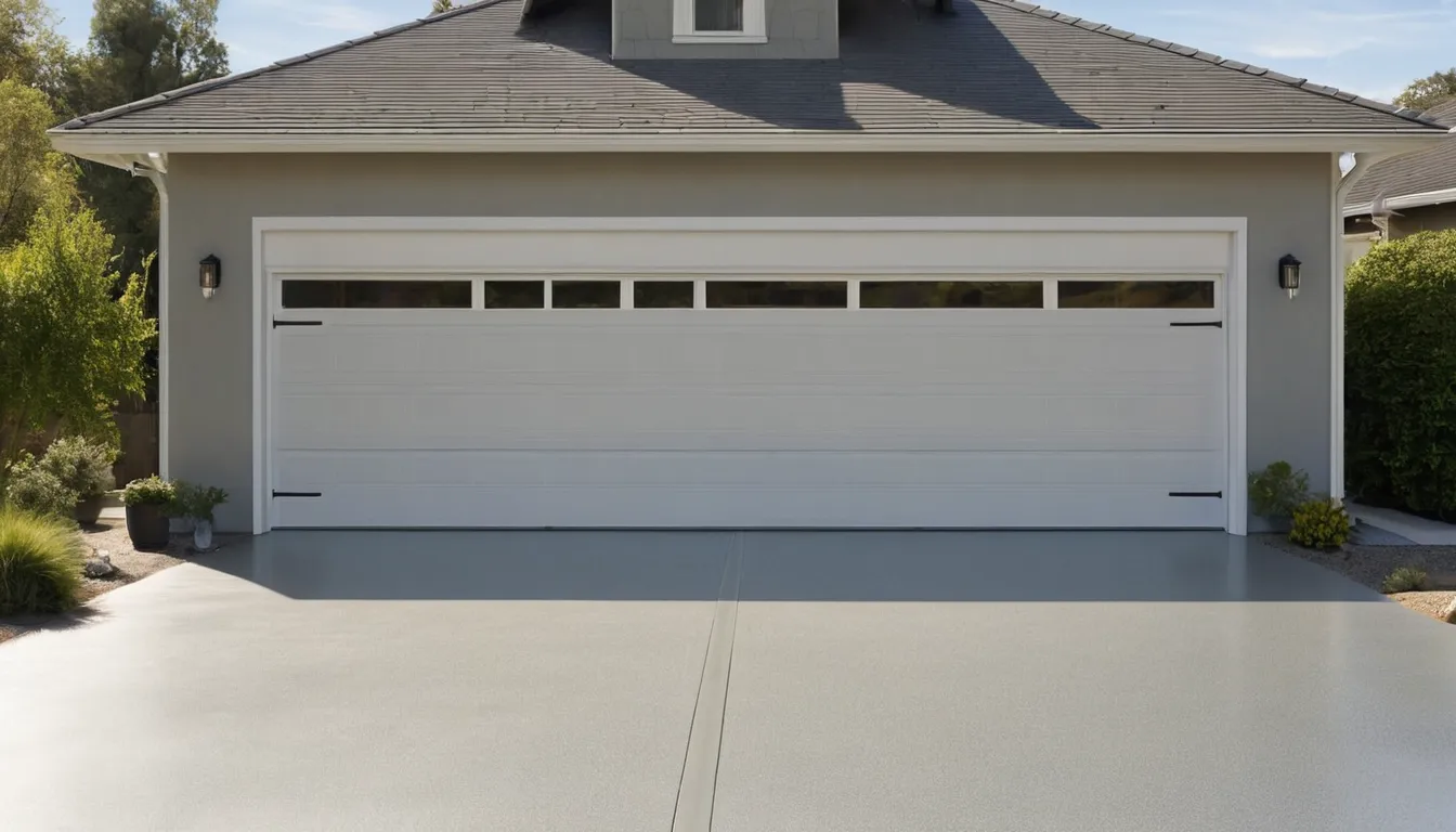 Clean epoxy-coated garage floor in a San Jacinto home